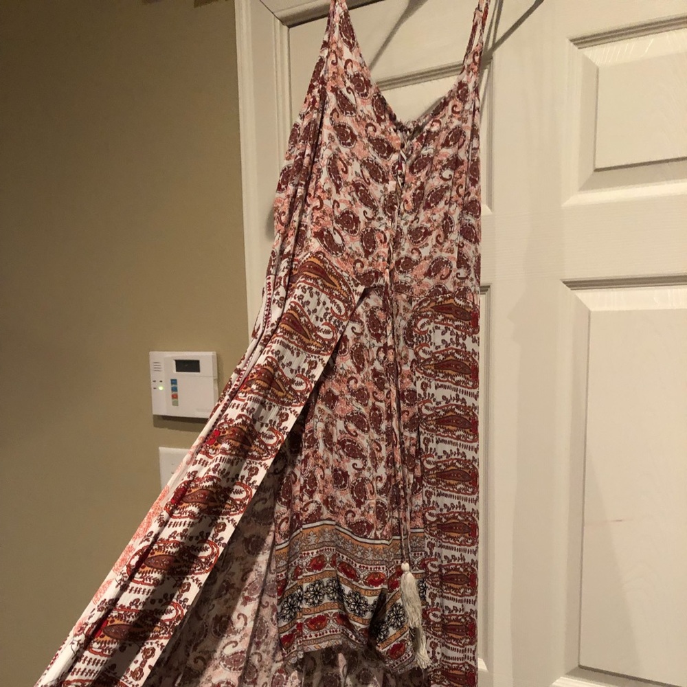 Orange Walk Through Romper